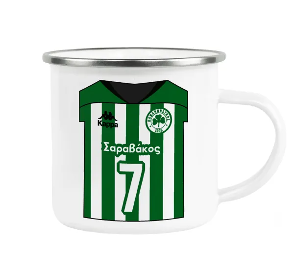 Παναθηναϊκός εμφάνιση — Metallic enamel cup white 360ml