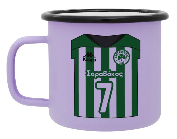 Παναθηναϊκός εμφάνιση — Metal enamel mug, matte light pastel purple, 360ml