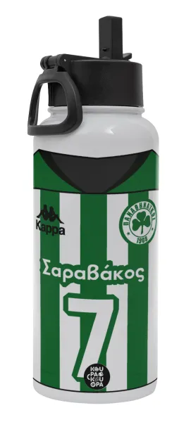 Παναθηναϊκός εμφάνιση — Metal mug thermo White with Straw and Spout Lid (Stainless steel), double wall, 950ml