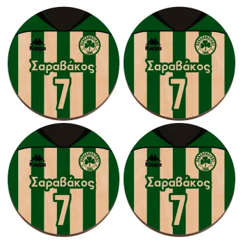 Παναθηναϊκός εμφάνιση, ΣΕΤ x4 Σουβέρ ξύλινα στρογγυλά plywood (9cm)
