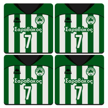 Παναθηναϊκός εμφάνιση, ΣΕΤ 4 Σουβέρ ξύλινα τετράγωνα (9cm)