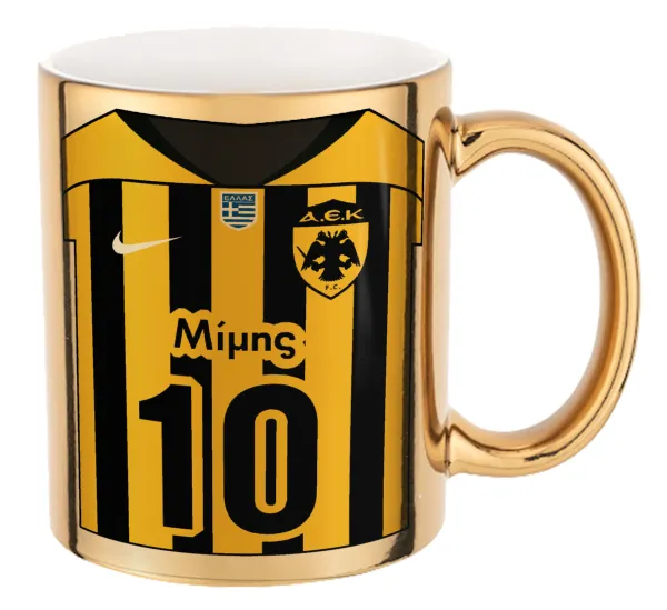 ΑΕΚ εμφάνιση — Mug ceramic, gold mirror, 330ml