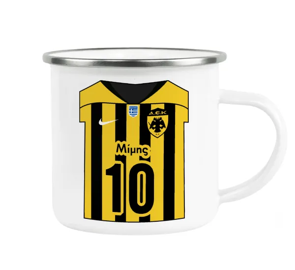 ΑΕΚ εμφάνιση — Metallic enamel cup white 360ml