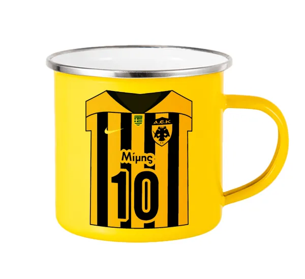 ΑΕΚ εμφάνιση — Yellow Enamel Metallic Cup 360ml