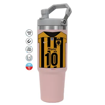 ΑΕΚ εμφάνιση, Pink color, 890ml (30oz) stainless Steel Tumbler with Handle