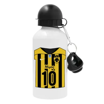 ΑΕΚ εμφάνιση, Metal water bottle, White, aluminum 500ml