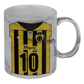 ΑΕΚ εμφάνιση, Mug ceramic marble style, 330ml