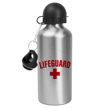 Lifeguard, Μεταλλικό παγούρι νερού, Ασημένιο, αλουμινίου 500ml