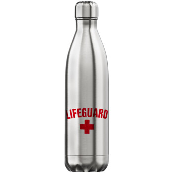 Lifeguard, Μεταλλικό παγούρι θερμός Inox (Stainless steel), διπλού τοιχώματος, 750ml