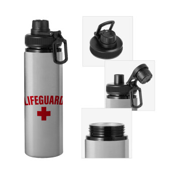 Lifeguard, Μεταλλικό παγούρι νερού με καπάκι ασφαλείας, αλουμινίου 850ml