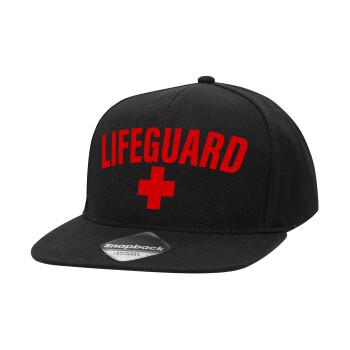 Lifeguard, Καπέλο Ενηλίκων Flat Snapback Μαύρο, (POLYESTER, ΕΝΗΛΙΚΩΝ, UNISEX, ONE SIZE)