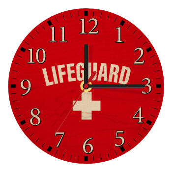 Lifeguard, Ρολόι τοίχου ξύλινο plywood (20cm)