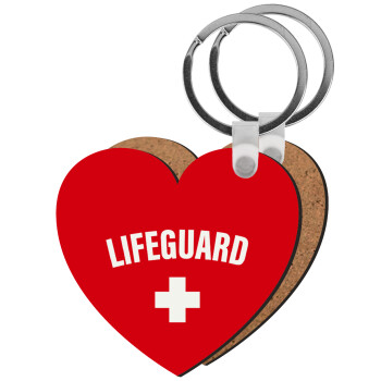 Lifeguard, Μπρελόκ Ξύλινο καρδιά MDF