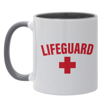 Lifeguard, Κούπα χρωματιστή γκρι, κεραμική, 330ml