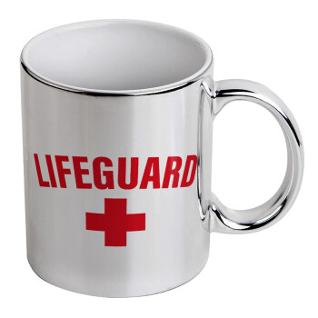 Lifeguard, Κούπα κεραμική, ασημένια καθρέπτης, 330ml