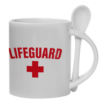 Lifeguard, Κούπα, κεραμική με κουταλάκι, 330ml (1 τεμάχιο)