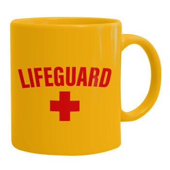 Lifeguard, Κούπα, κεραμική κίτρινη, 330ml (1 τεμάχιο)