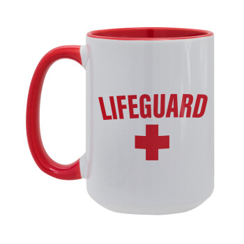 Lifeguard, Κούπα Mega 15oz, κεραμική Κόκκινη, 450ml