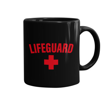 Lifeguard, Mug black, ceramic, 330ml