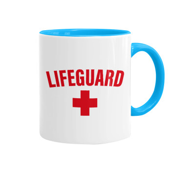 Lifeguard, Κούπα χρωματιστή γαλάζια, κεραμική, 330ml