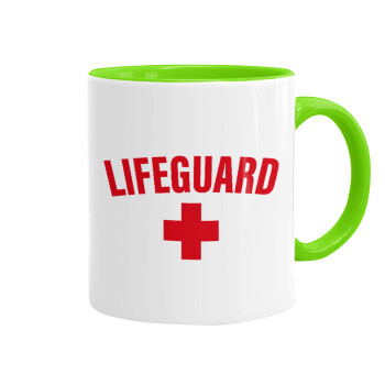 Lifeguard, Mug colored light green, ceramic, 330ml
