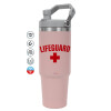Pink color, 890ml (30oz) stainless Steel Tumbler with Handle