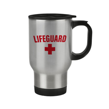 Lifeguard, Κούπα ταξιδιού ανοξείδωτη με καπάκι, διπλού τοιχώματος (θερμό) 450ml