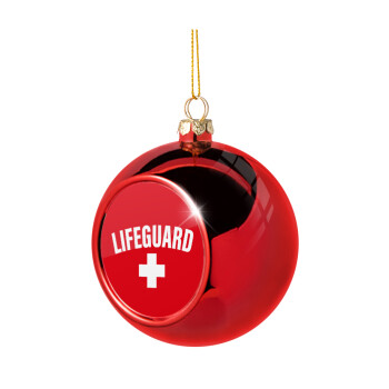 Lifeguard, Χριστουγεννιάτικη μπάλα δένδρου Κόκκινη 8cm