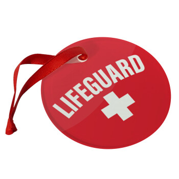 Lifeguard, Χριστουγεννιάτικο στολίδι γυάλινο 9cm