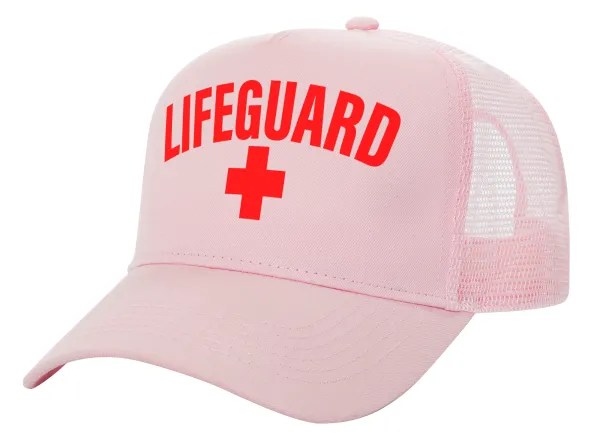 Lifeguard — Καπέλο Παιδικό Structured Trucker, με Δίχτυ, ΡΟΖ (100% ΒΑΜΒΑΚΕΡΟ, ΠΑΙΔΙΚΟ, UNISEX, ONE SIZE)