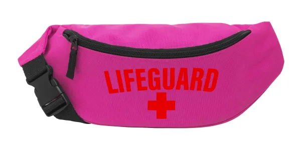 Lifeguard — Unisex waist bag (banana) in PINK color with 2 pockets