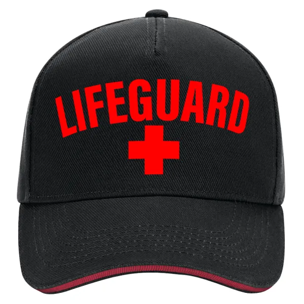 Lifeguard — DRILL Καπέλο Ενηλίκων Ultimate ΜΑΥΡΟ/ΚΟΚΚΙΝΟ, (100% ΒΑΜΒΑΚΕΡΟ, ΕΝΗΛΙΚΩΝ, UNISEX, ONE SIZE)