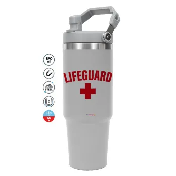 Lifeguard, GREY color, 890ml (30oz) stainless Steel Tumbler with Handle