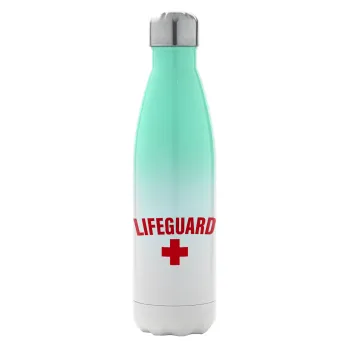 Lifeguard, Metal mug thermos Green/White (Stainless steel), double wall, 500ml