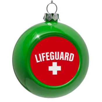 Lifeguard, Στολίδι Χριστουγεννιάτικη μπάλα δένδρου Πράσινο 8cm