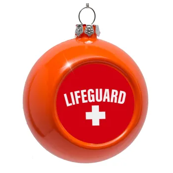 Lifeguard, Στολίδι Χριστουγεννιάτικη μπάλα δένδρου Πορτοκαλί 8cm