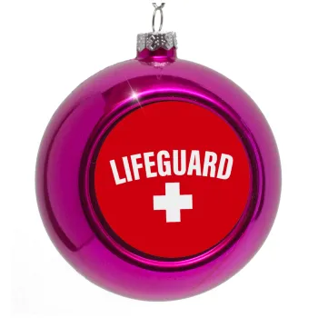 Lifeguard, Στολίδι Χριστουγεννιάτικη μπάλα δένδρου Μωβ 8cm