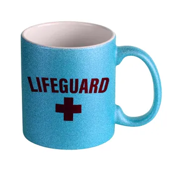 Lifeguard, Κούπα Σιέλ Glitter που γυαλίζει, κεραμική, 330ml
