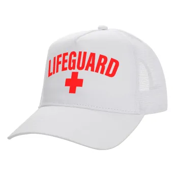Lifeguard, Καπέλο Ενηλίκων Structured Trucker, με Δίχτυ, ΛΕΥΚΟ (100% ΒΑΜΒΑΚΕΡΟ, ΕΝΗΛΙΚΩΝ, UNISEX, ONE SIZE)
