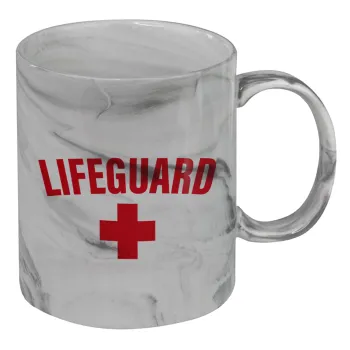 Lifeguard, Mug ceramic marble style, 330ml