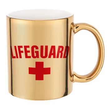 Lifeguard, Κούπα κεραμική, χρυσή καθρέπτης, 330ml