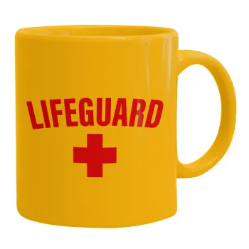 Lifeguard, Κούπα, κεραμική κίτρινη, 330ml