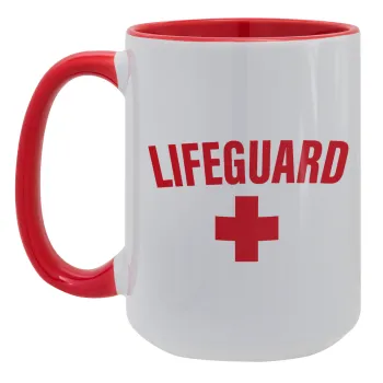 Lifeguard, Κούπα Mega 15oz, κεραμική Κόκκινη, 450ml