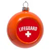 Orange Christmas tree ornament bauble 8cm