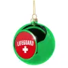 Green Christmas tree ornament ball 8cm
