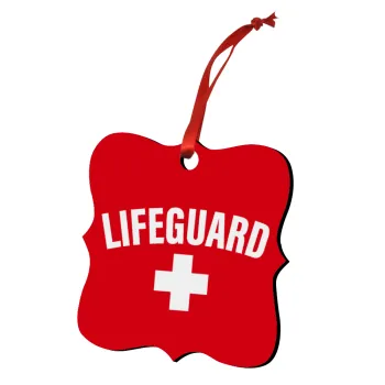 Lifeguard, Στολίδι Χριστουγεννιάτικο στολίδι polygon ξύλινο 7.5cm