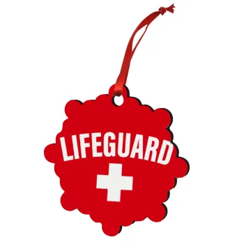 Lifeguard, Christmas ornament snowflake wooden 7.5cm