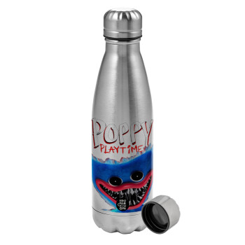 Poppy Playtime Huggy wuggy, Metallic water bottle, stainless steel, 750ml