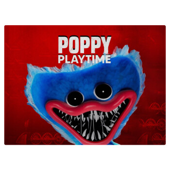 Poppy Playtime Huggy wuggy, Επιφάνεια κοπής γυάλινη (38x28cm)