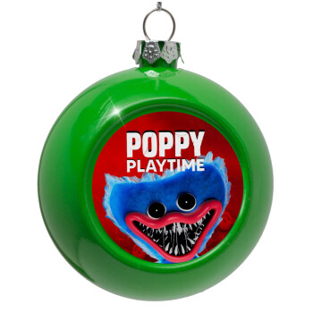Poppy Playtime Huggy wuggy, Green Christmas tree ornament bauble 8cm